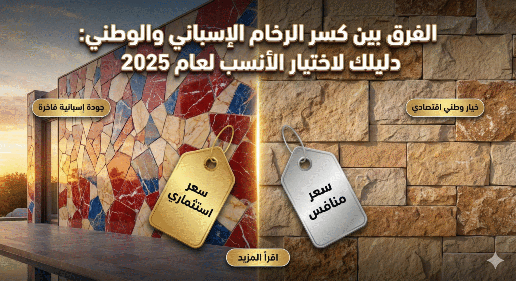 الفرق بين كسر الرخام الاسباني والوطني